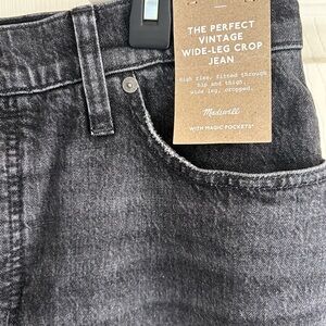 Madewell Vintage Wide-Leg Crop Jeans - Black